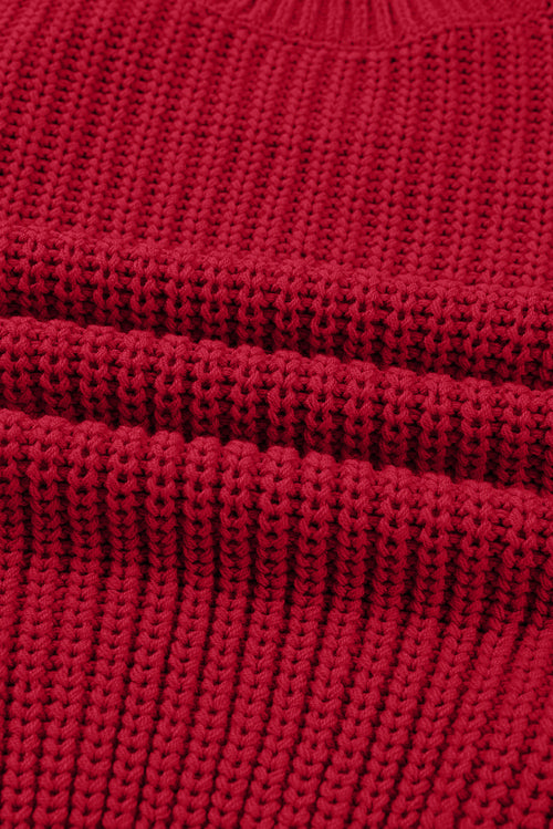 Christmas Plaid Lace-Up Puff Sleeve Sweater